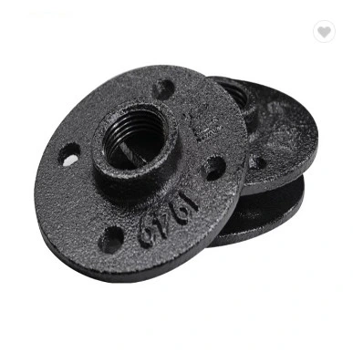 Dn15 Dn 20 Black Cast Iron Loft Carbon Steel Fittings and Flange for Flange Steampunk Furniture Elbow