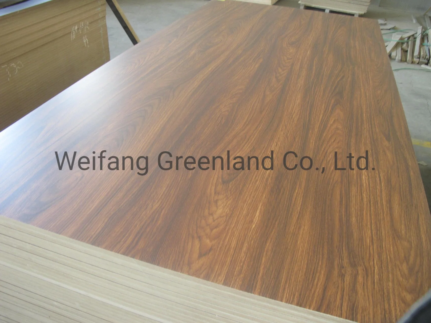 Melamine MDF Board with Wood Grain or Solid Colour Design, Matt Finish, Embossed Finish