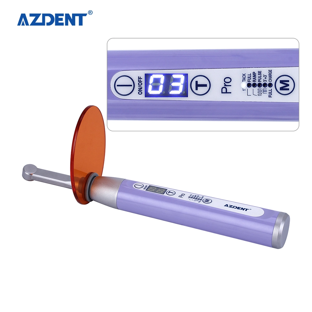 Azdent Dental Wireless LED Curing Light 1 Second Light Cure High Power Wide Spectrum