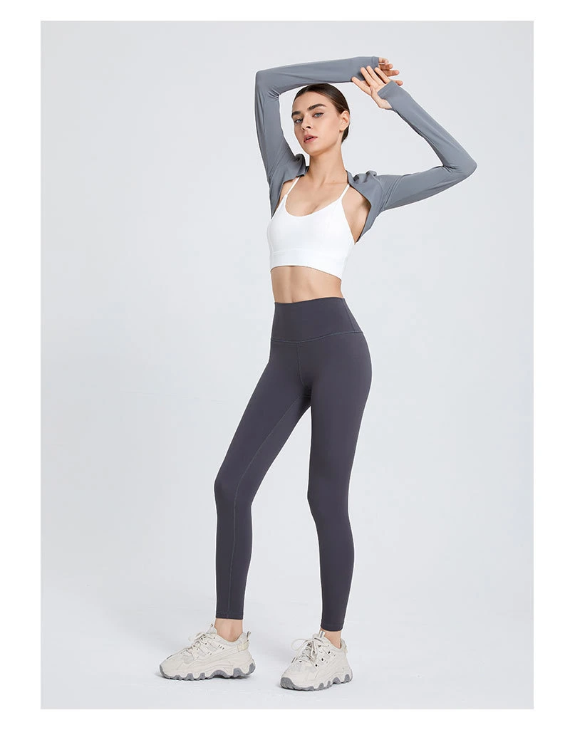 Invierno Nuevo de cintura alta relleno Bottoming Yoga pantalones mujeres de running al aire libre Bolsillos de cadera Deportes Pant Leggings