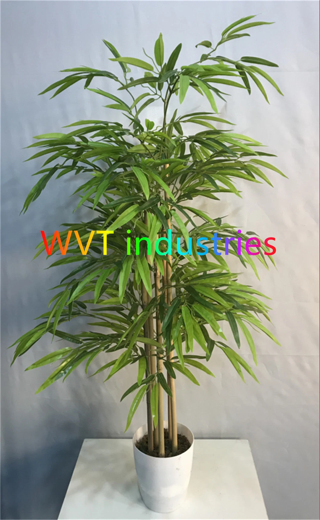 Wvt Artificial Flower Tree Potted Plant Faux Pampas Reed Bonsai for Hotel Decor