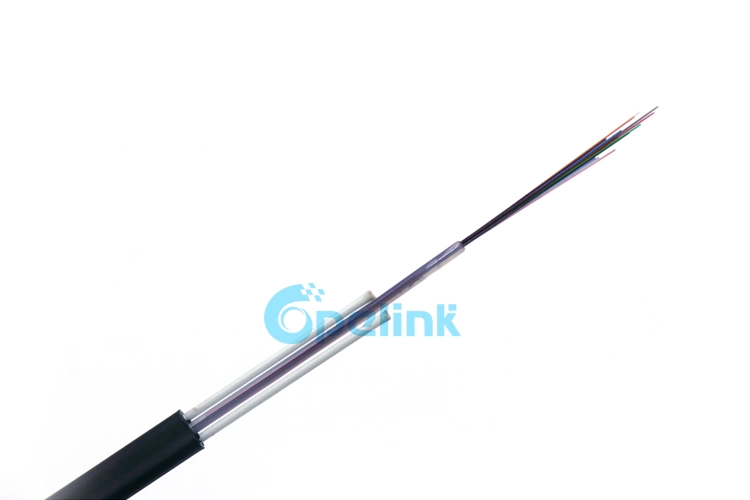 GYFXTY-FL Central Loose Tube Drop Fiber Cable, Aeral Flat FTTH Drop Fiber Optic Cable, Self-Supporting Flat Drop Cable for FTTH