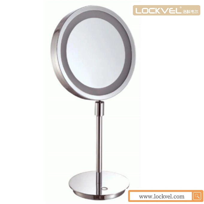 8" Lighted Vanity Mirror 3X Magifying LED Cuprum Finish Makeup Cosmetic Mirrors