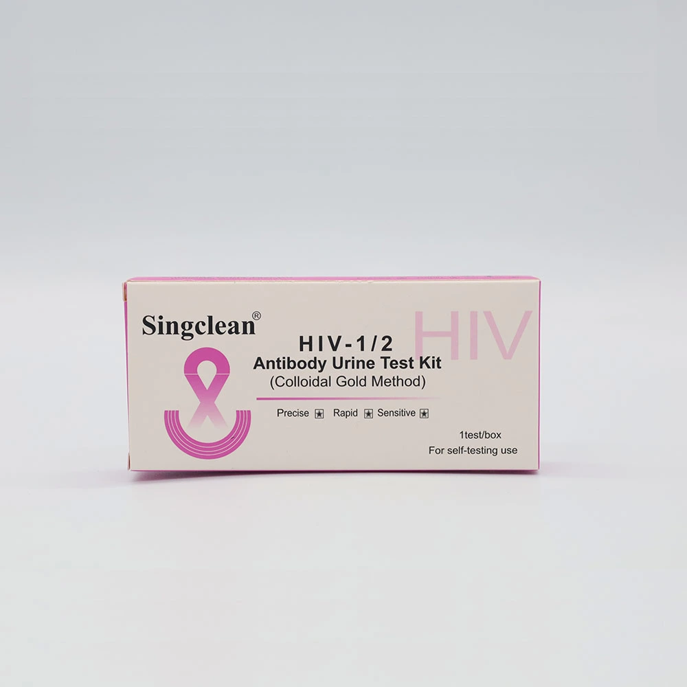 SingClean Quick Rapid One Step Lab Urine Collect HIV 1/2 Dispositivo de teste de anticorpo urinário para Síndrome de Imunodeficiência adquirida