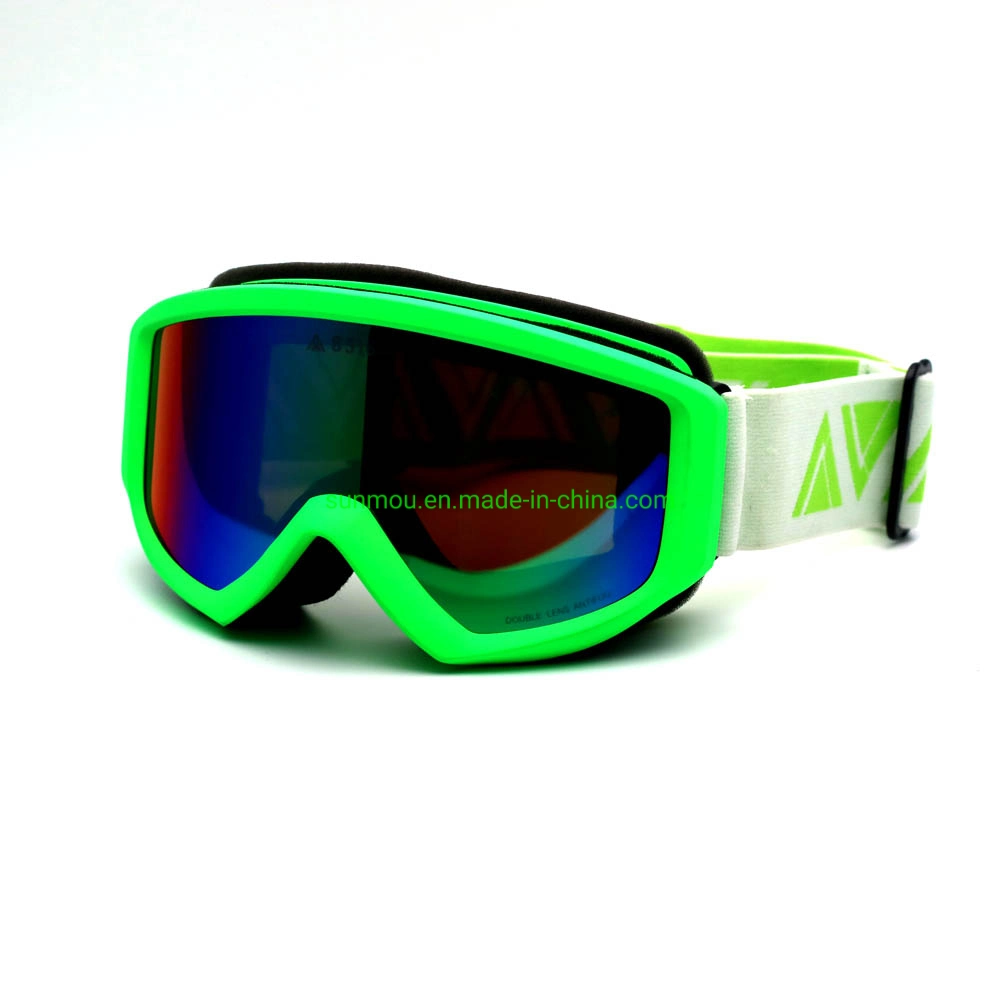 K0064 Anti-Fog Cilindro de doble lente Kids Ski &amp; Snowboard Windproof Gafas de protección UV Deportes gafas de Boy &amp; Girl &amp; Lady