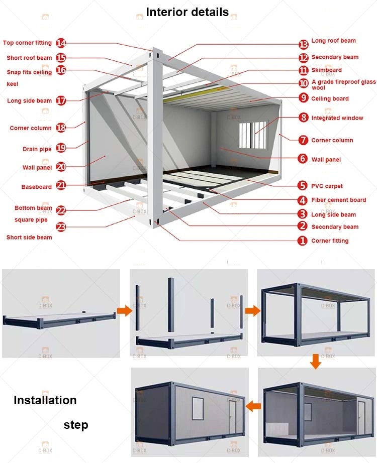 Structure en acier d'ingénierie préfabriqués modulaires Camp minier de l'hébergement Installation de l'effectif