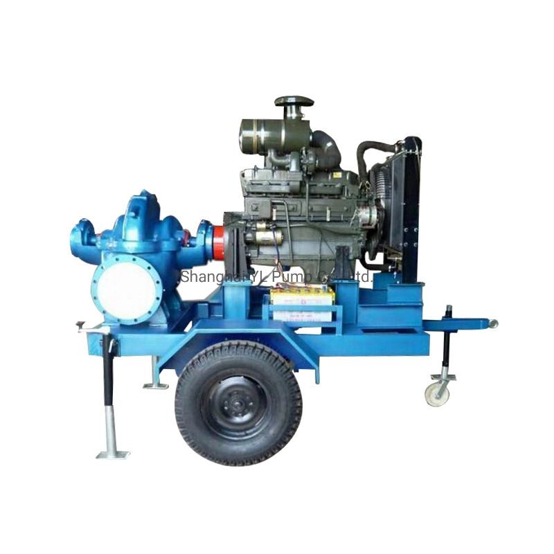 Diesel Driven Double Suction Split Case Pump for Waterworks/Centrifugal Water Pump Dewatering Pump