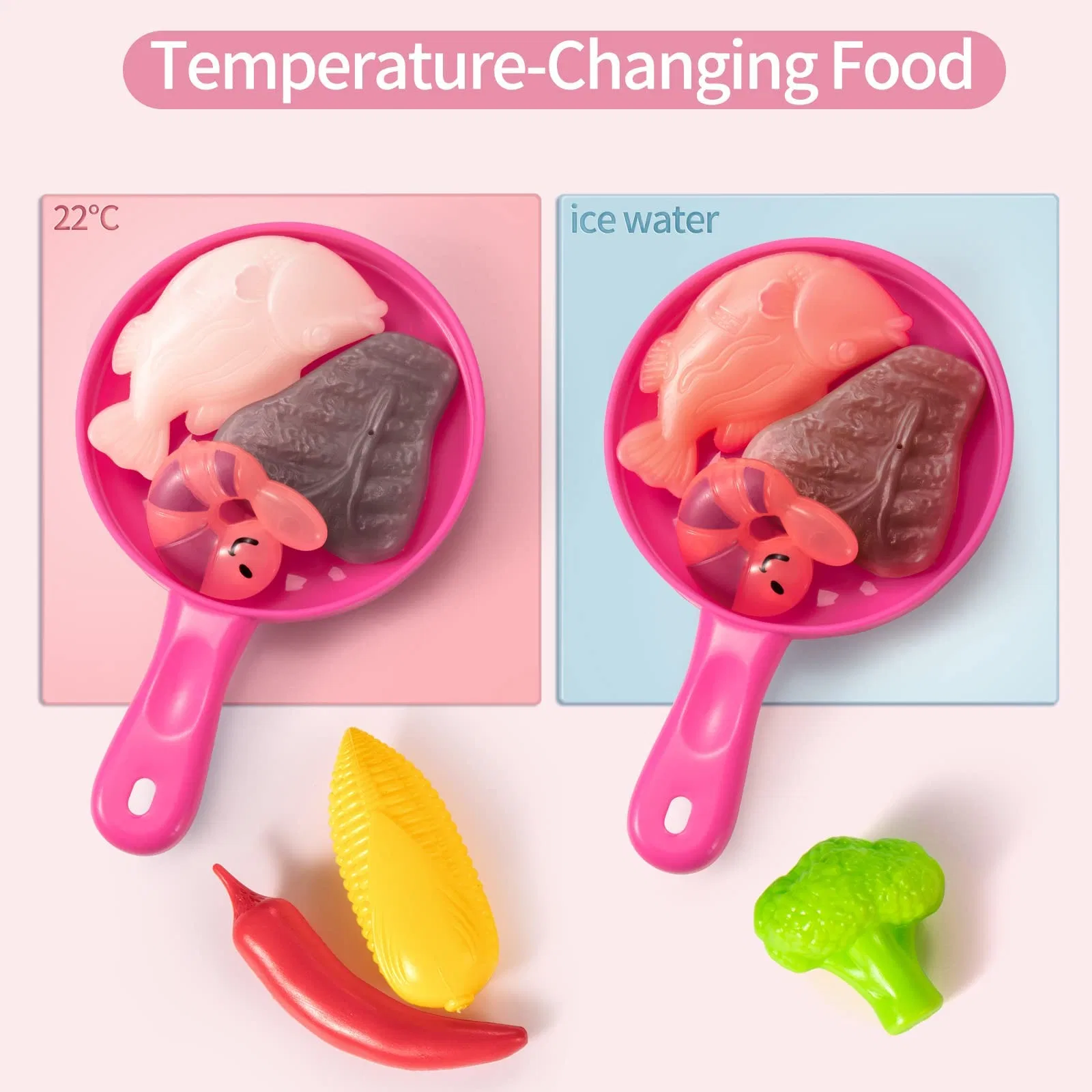 Amazon Best Seller Kitchen Playset Pretend Food Pink Kitchen Toys for Toddlerstoy Accessories Toddler Set Real Sounds and Light Toddler Outdoor Indoor Playset