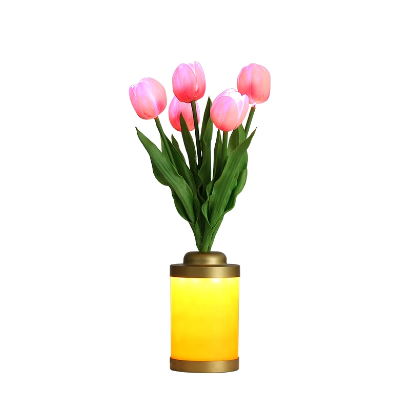 Christmas Decoration LED Interior Lighting Minimalism Style USB Charging Home Decor Restaurant Dining Flower Arranging Vase Warm Light Table Lamp