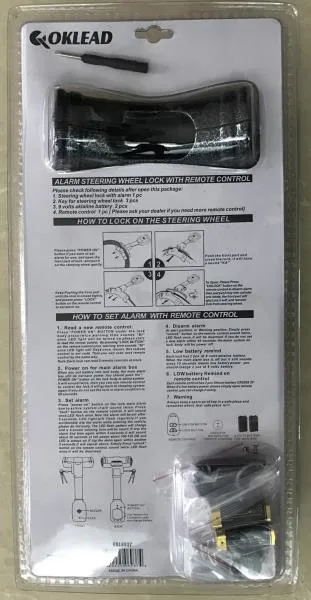 Nuevo bloqueo del volante con alarma y remoto (OKL6937-002)