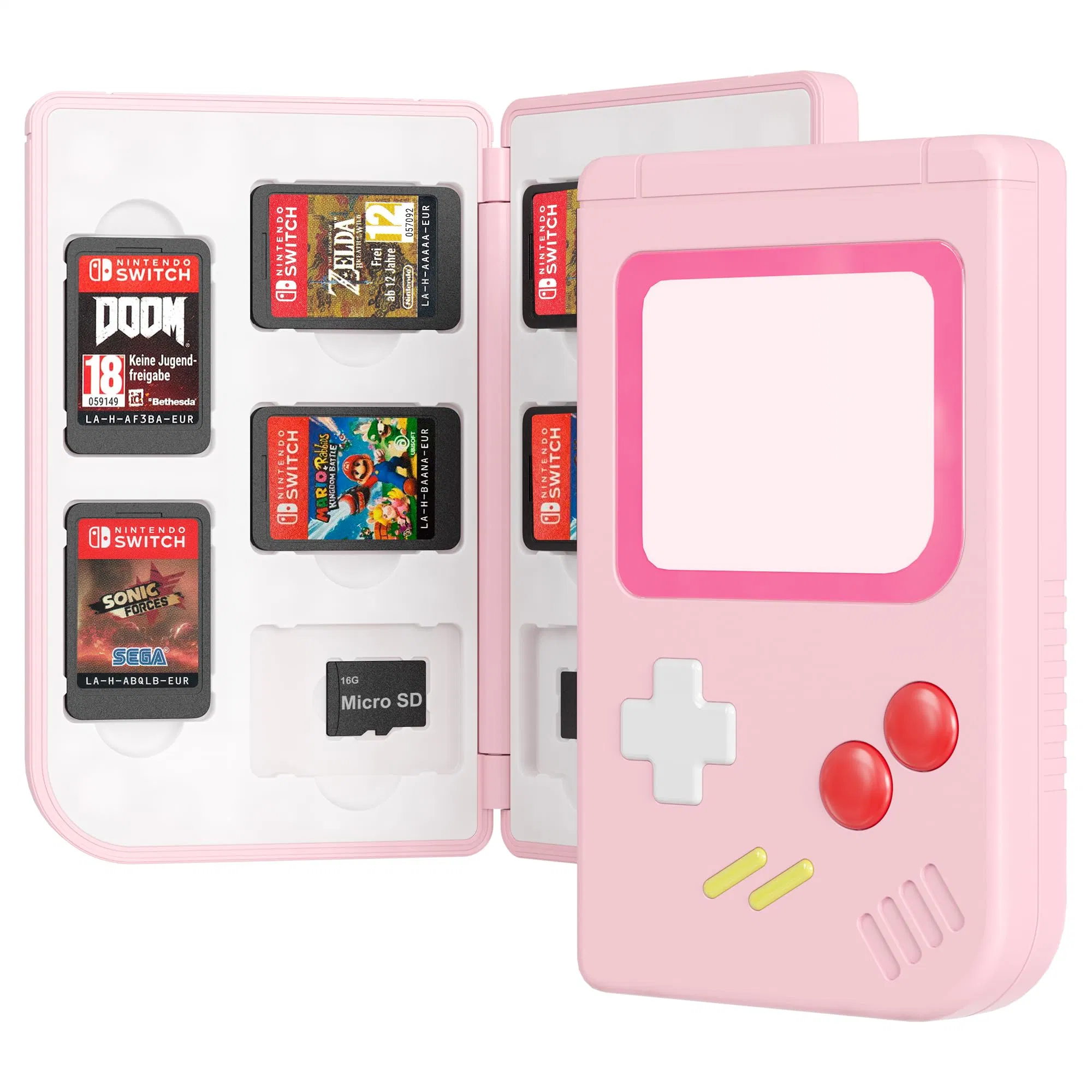 بطاقة ألعاب Nintendo Switch حقيبة 10 فتحات بطاقة الذاكرة التخزين صندوق محمول واقٍ