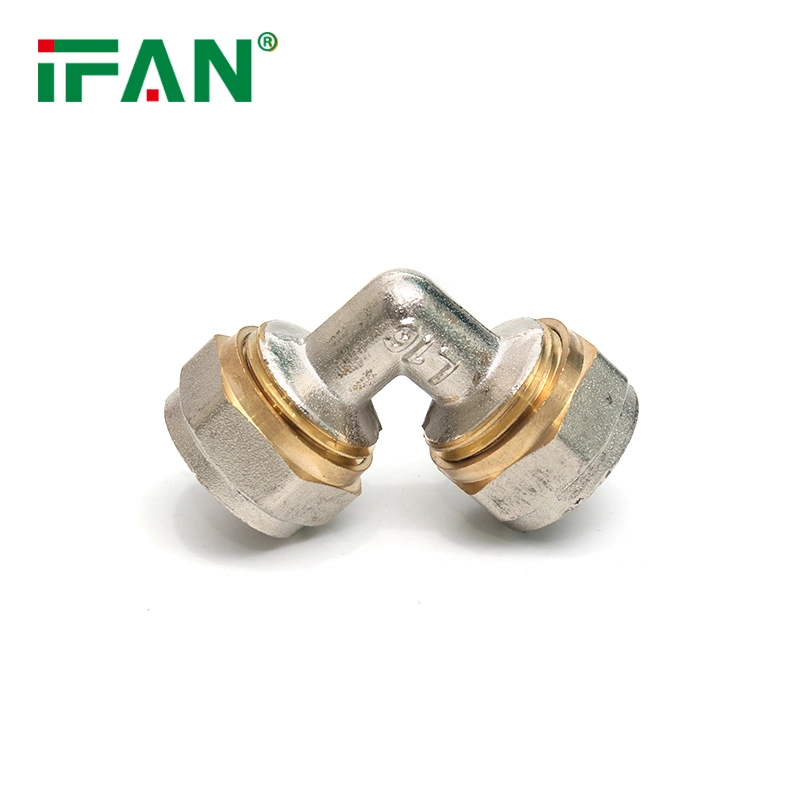 Ifan Forged 1/2" Brass Equal Elbow Aluminium Pex Pipe Fittings