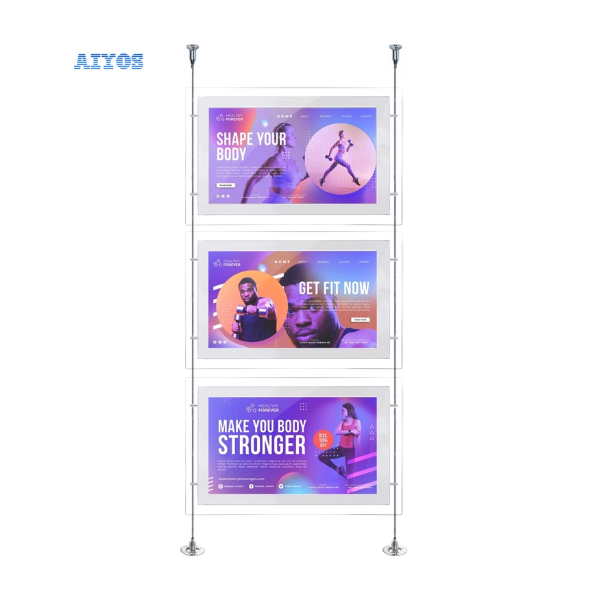 10% off Aiyos LCD Multi Screen Hanging Display Acrylic Android WiFi Window Hanging LCD Displays Basic Customization