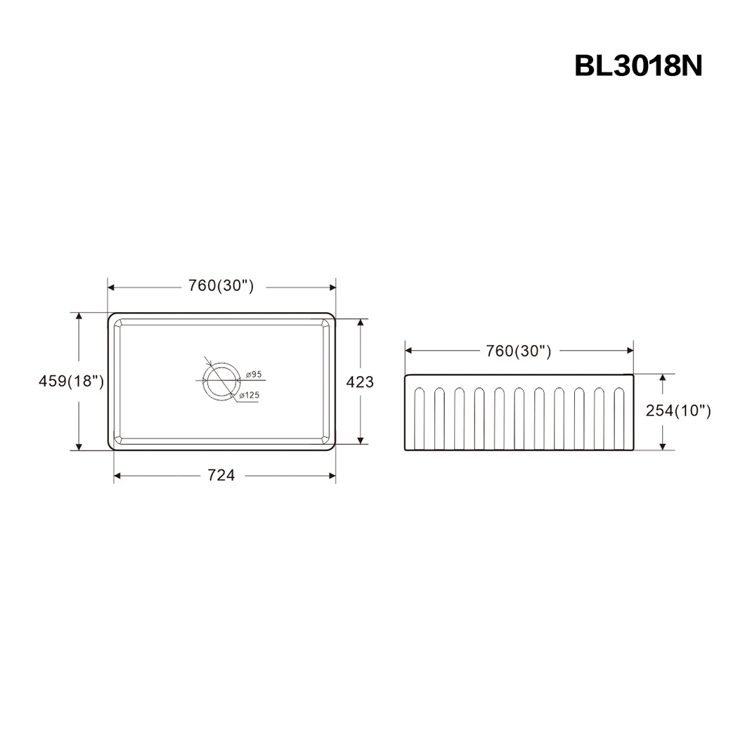 Factory Price Popular Model Single Bowl Durable Upc Sink with Drain Board