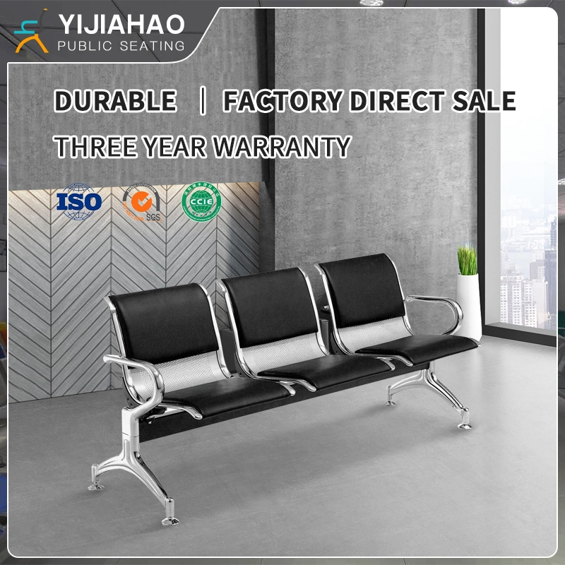 3 Seater Steel Chair Airport Hospital Office Home Hotel Public Furniture Guest Vistor Reception Room Waiting Chair