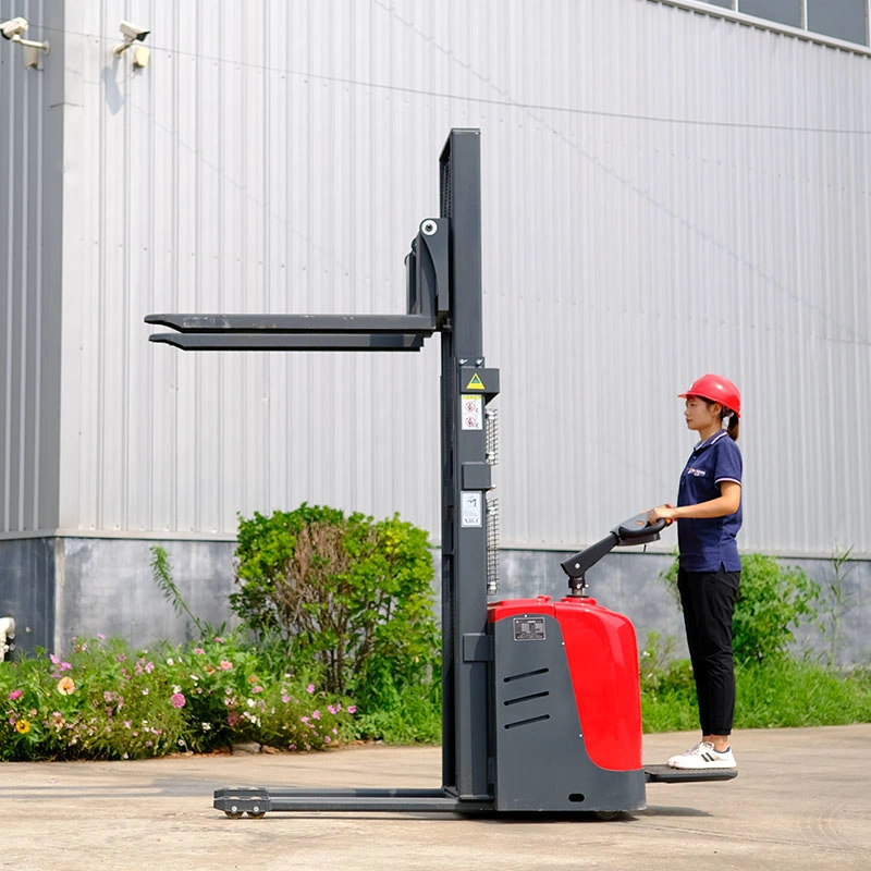 500kg 1000kg Van Self -Loading Semi Electric Stacker Portable Auto Lift Self Loading Pallet Forklift with Lithium Battery