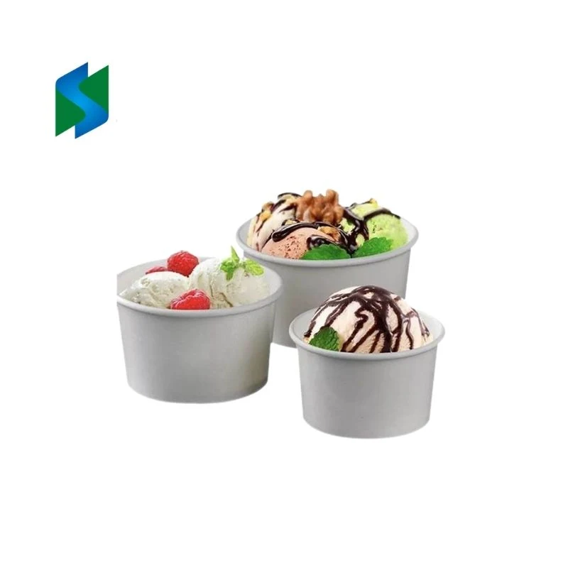 Alimentación Josun Helado vaso de papel 4oz 8oz 16oz el papel de estraza Jelly pintas con Logo