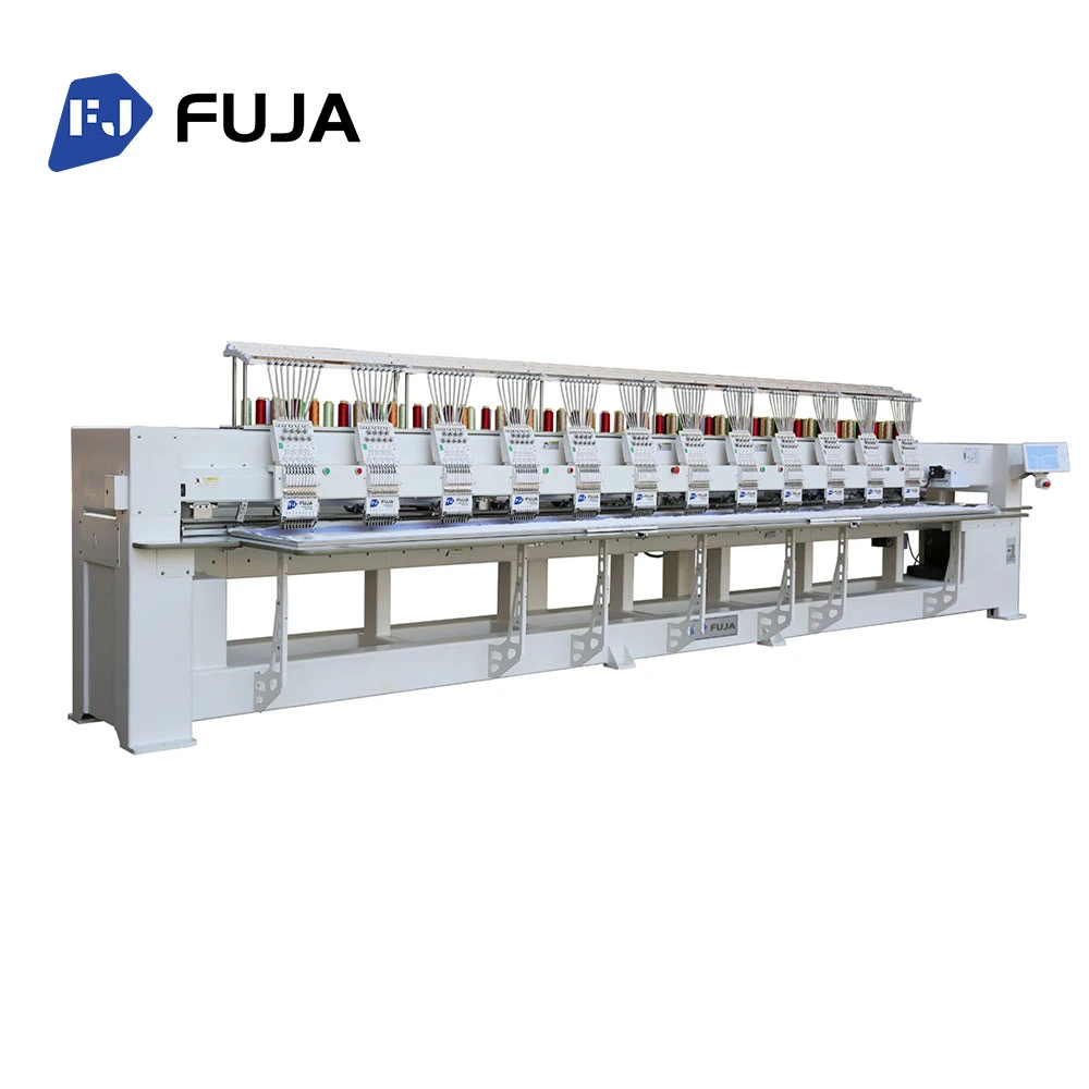 Multi Heads Multi Functions Fuja Large Area Embroidery Making Machine for Clothes Flat Embroidery Machine