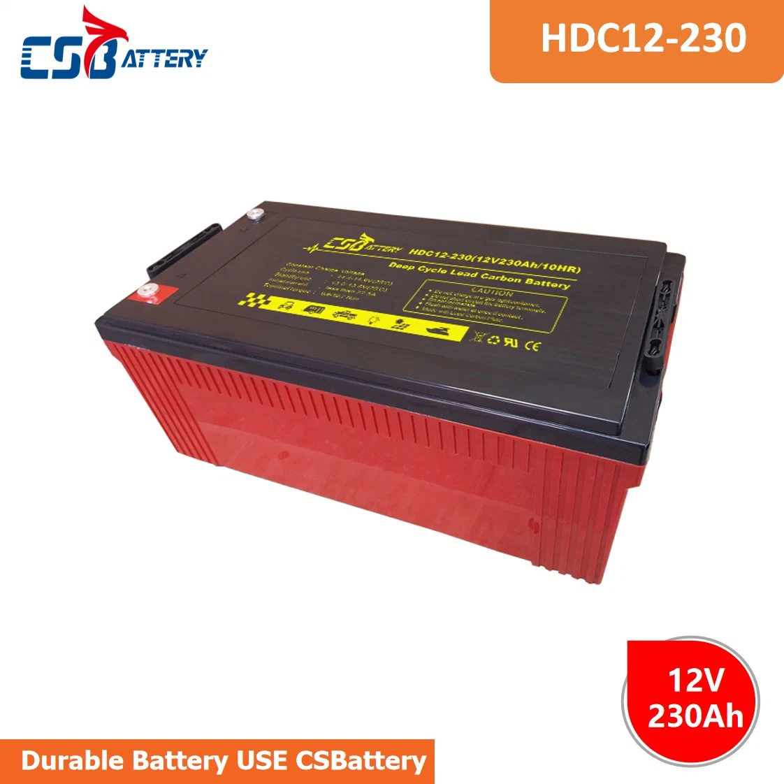 Csbattery 12V250AH bateria eléctrica de ciclo profundo de la batería de carbono para Energy-System/Backup-System/casa/Ada