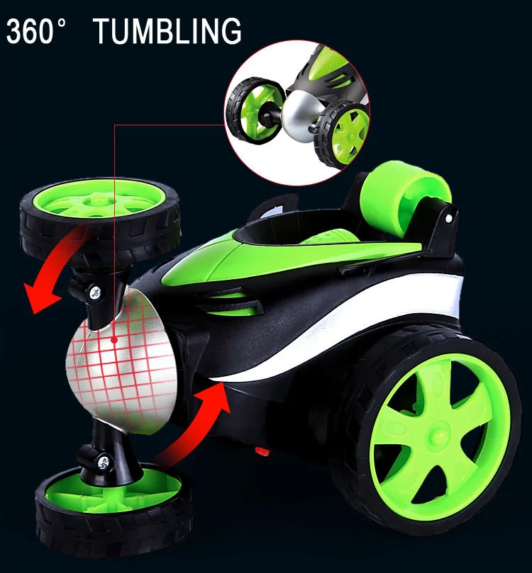 Control remoto inalámbrico Jstar Rolling alquiler de coche eléctrico Tumbling Kids Stunt Car