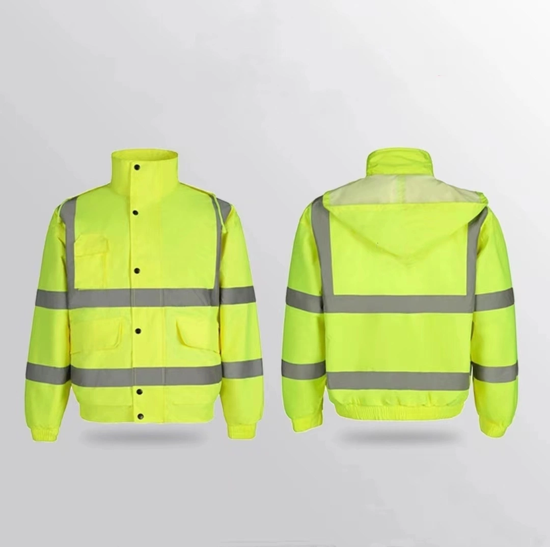 Armor Hi-Vis Breathable Winter Safety Bomber Jacket Hi Visibility Clothing Workwear