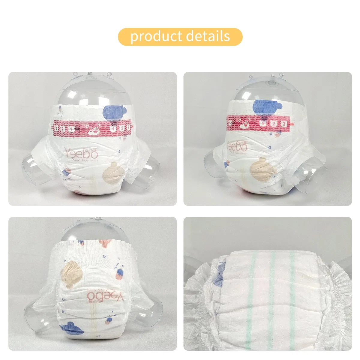 Outlet Customization Available Saps Diaper Natural Skincare Yeebo Chamomile Extract Disposable Baby Diapers