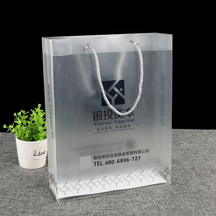 customize PP printed shopping gift promotion bag with string