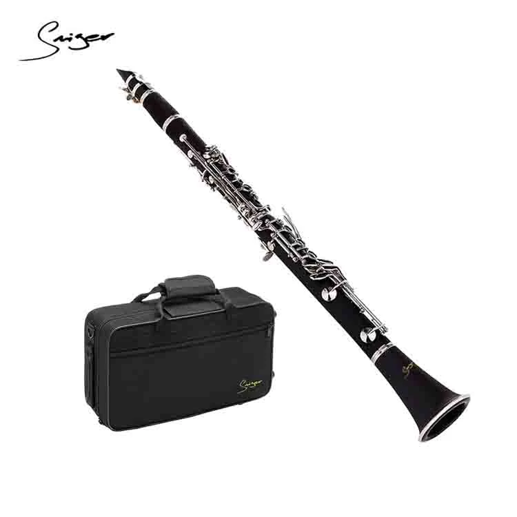 Professional Woodwind Instruments Factory Price Nickel Plated Black Wood Clarinet