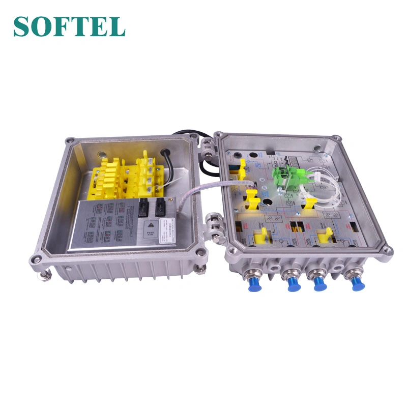 4 Voie de sortie avec chemin de retour CATV Récepteur de nœud optique extérieur