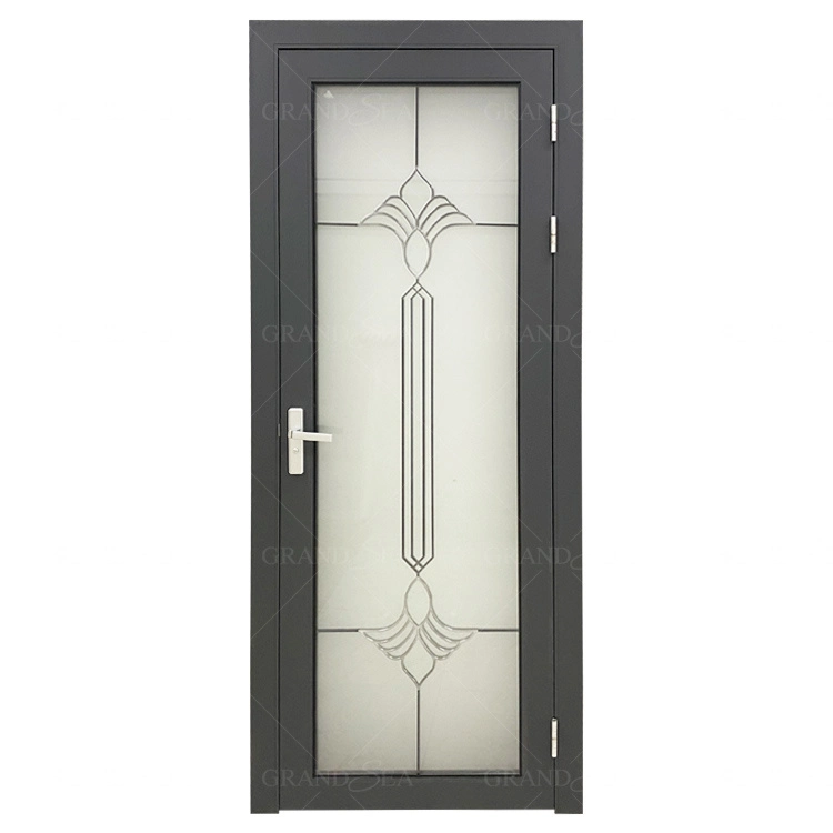 Cheap Modern Water Resistant Toilet Door Design Swing Aluminum Shower Glass Bathroom Door