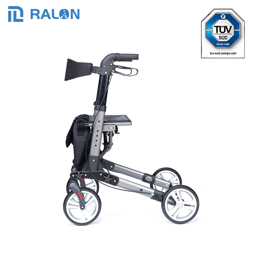 New Product 2023 4-Wheel Seat Walker Adult Rollator Walker with Seat for Elderly