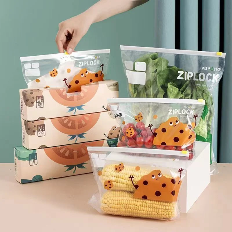 Biodegradable Custom Food Storage LDPE Plastic Ziplock Pouch Bread Package Slider Zip Bags for Food