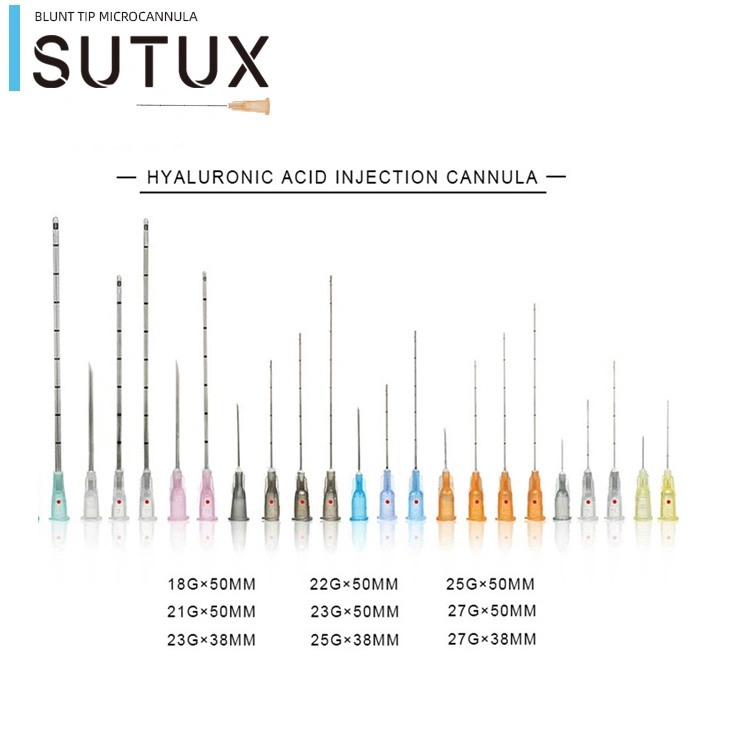 Sutux Mikrokanüle für sterile Spritzeneinspritzung Nadelkanüle für Füllstoff-Injektion