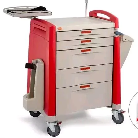 Turkey Design Trolley Medical Emergency Nursing Crash Cart OEM Key Lock Mobile Emergency Trolley