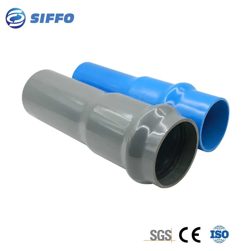 160mm 180mmrubber Ring Joints and Solvent Cement Joints Plastic Water Pipe White/Gray PVC/UPVC/MPVC Pipe for Water Supply /Irrigation /Cable /Sprinkler/Building
