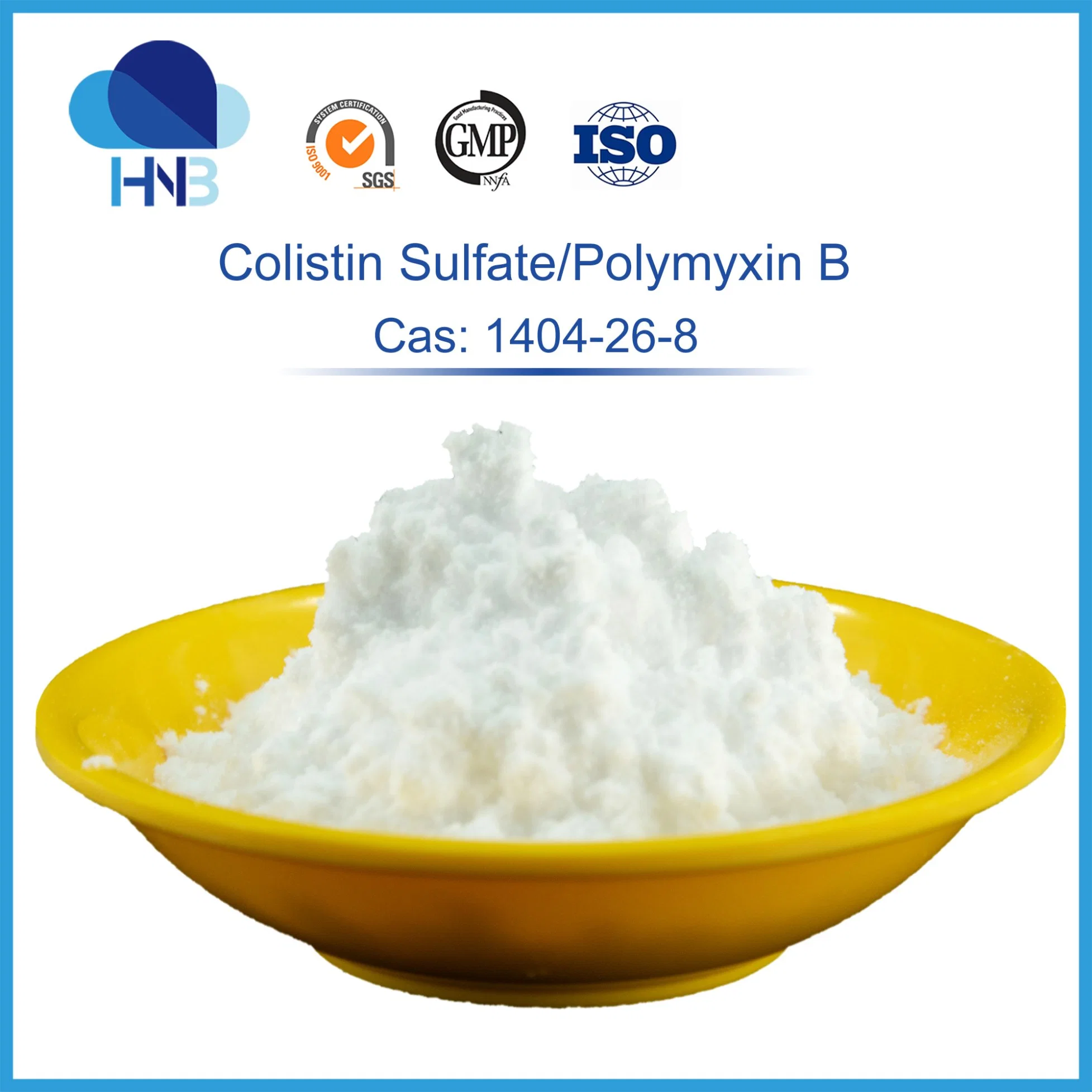 Los productos farmacéuticos veterinarios colistina sulfato CAS 1264-72-8