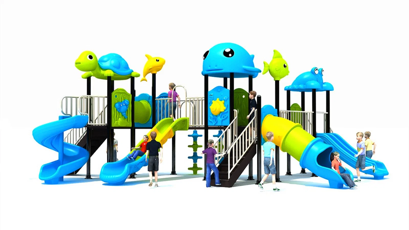 Outdoor Playground Equipment Community Park Large Children's Slide