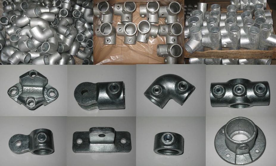 Malleable Iron Casting Pipe Clamp Fittings 26.9mm 33.7mm 42.4mm 48.3mm