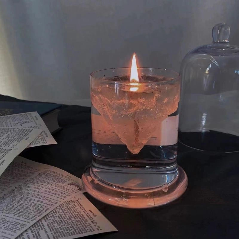 INS Aromatherapy Candle Creative Floating Iceberg Glass Candlestick Bedside Украшение Girl Heart Подарочный