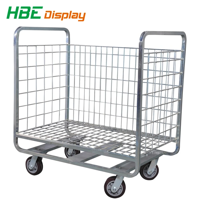 Stackable Foldable Galvanized Metal Storage Wire Roll Container