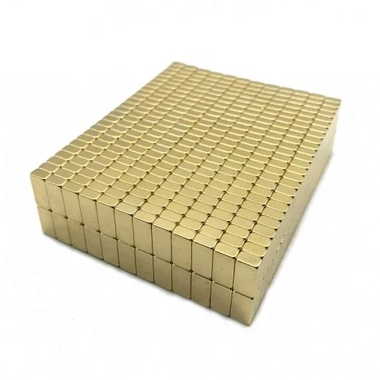 10X10X3mm Customized Gold Surface Block Magnet