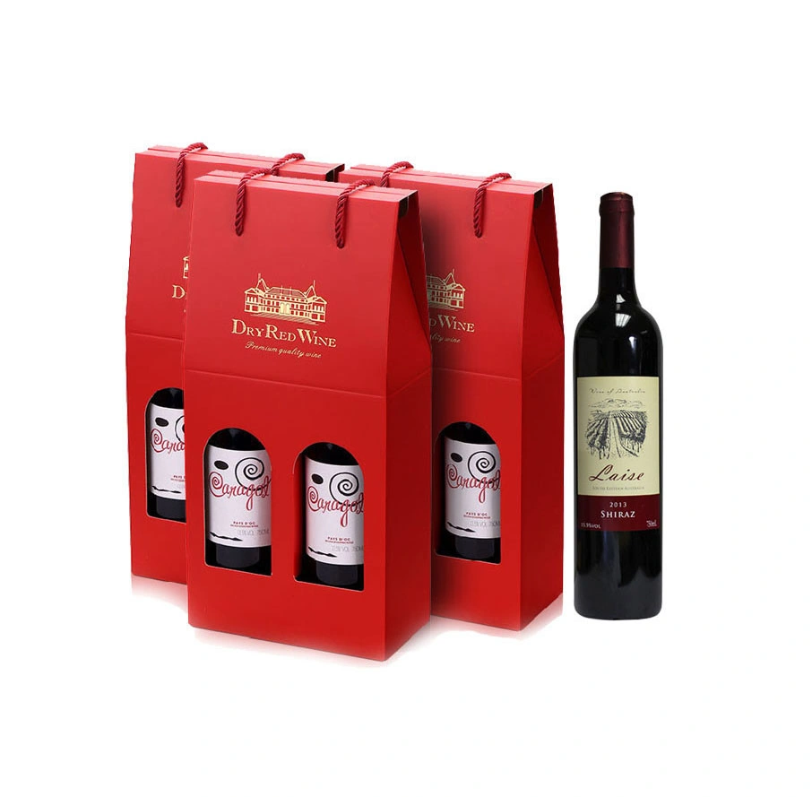 Wholesale/Supplier 2/3/6 Bottled Packaging Gift Carton Custom Luxury Shipping Paper Cardboard Rum Whisky Liquor Brand Double Bottle Wine Box, Wine Paper Shopping Bag