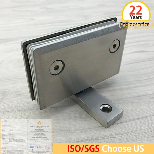 360 Degree Glass to Wall Stainless Steel Casting Connector Clamp Pivot Framelss Shower Door Spring