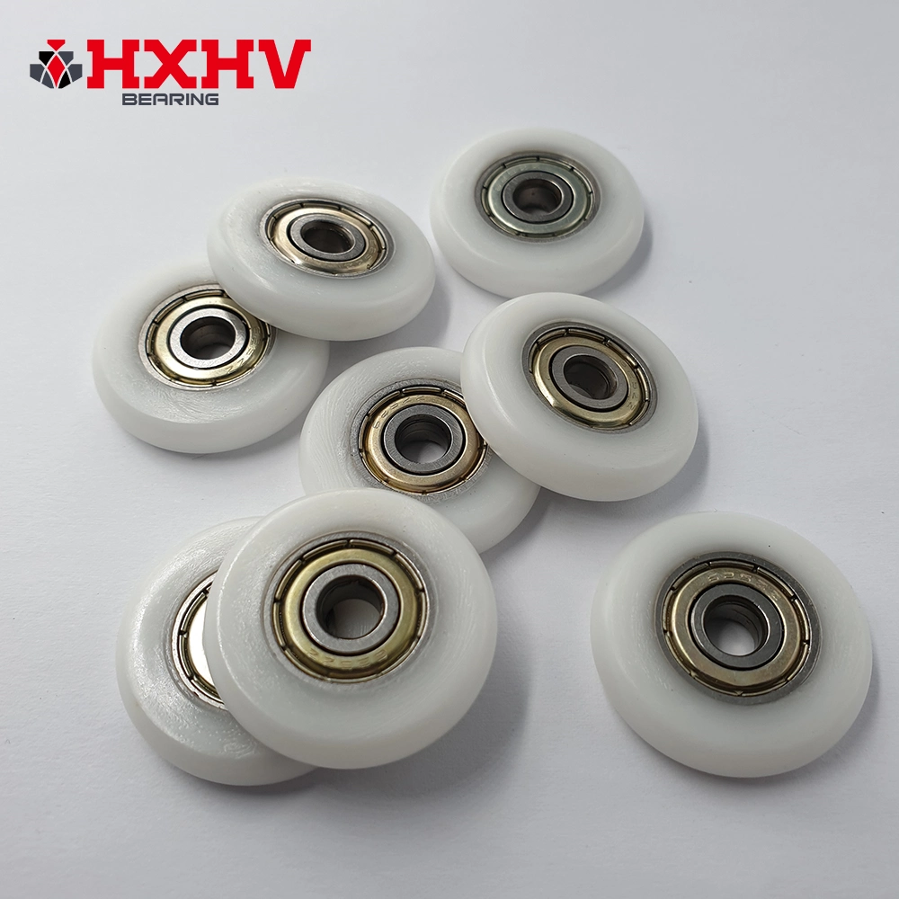 HXHV Good quality round shape roller sliding nylon pulley wheels with 625zz bearing 5*23*7mm