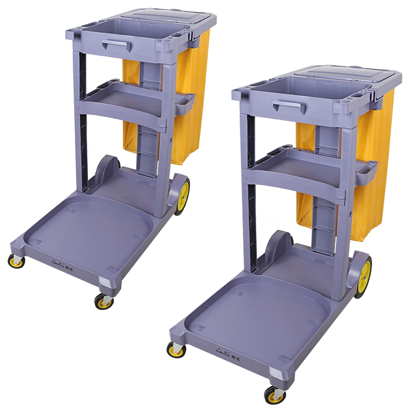 Multipurpose Restaurant Hotel Cleaning Trolley Cart Service Cart Tool Cart Cleaning Equipment