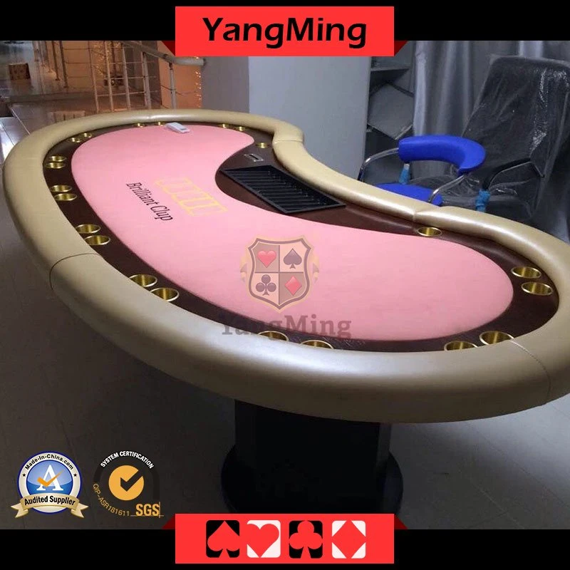 Gambling Table Texas Holdem Poker Table Economical Model Factory Style Dedicated Texas Poker Game Table with 10 Seats Ym-Tb019