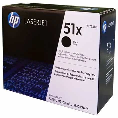 Qualité d'origine Q7551X Noir Cartouche de toner pour imprimante HP Laserjet Pro M3027, série M3035 MFP