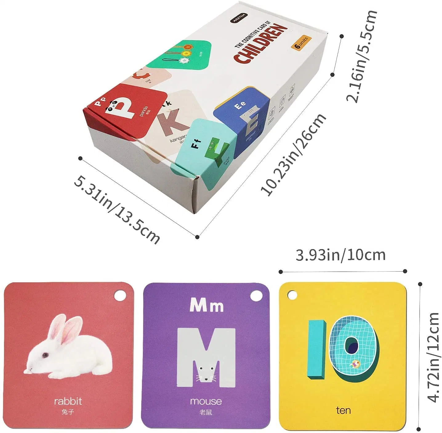 Cartão Flash personalizado a cores cartão de aprendizagem de formação definido para Crianças