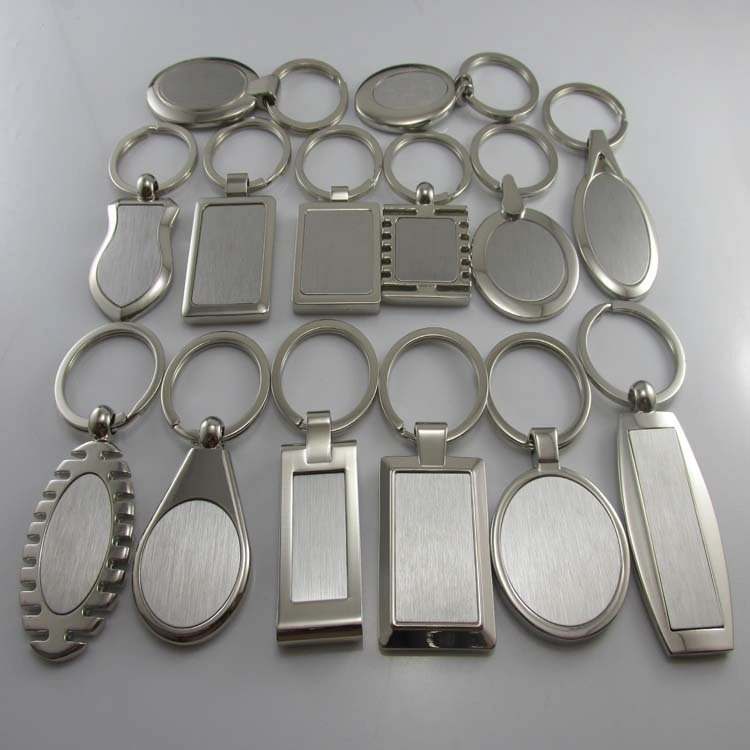 Engraved Blank Key Rings Free Design Metal Keychain Custom Logo Stainless Steel Keychain