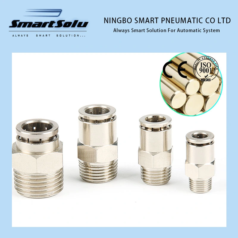 Mpcf Nickle Plated Brass Female Straight Quick Push in Pneumatic Fitting